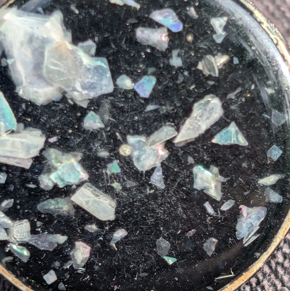 Vintage Lucite Confetti Glitter Earrings  1~3/8" - Picture 6 of 6